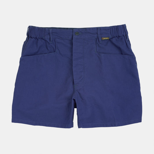 Le Laboureur x Gardenheir French Cotton Work Short in Stonewashed Navy