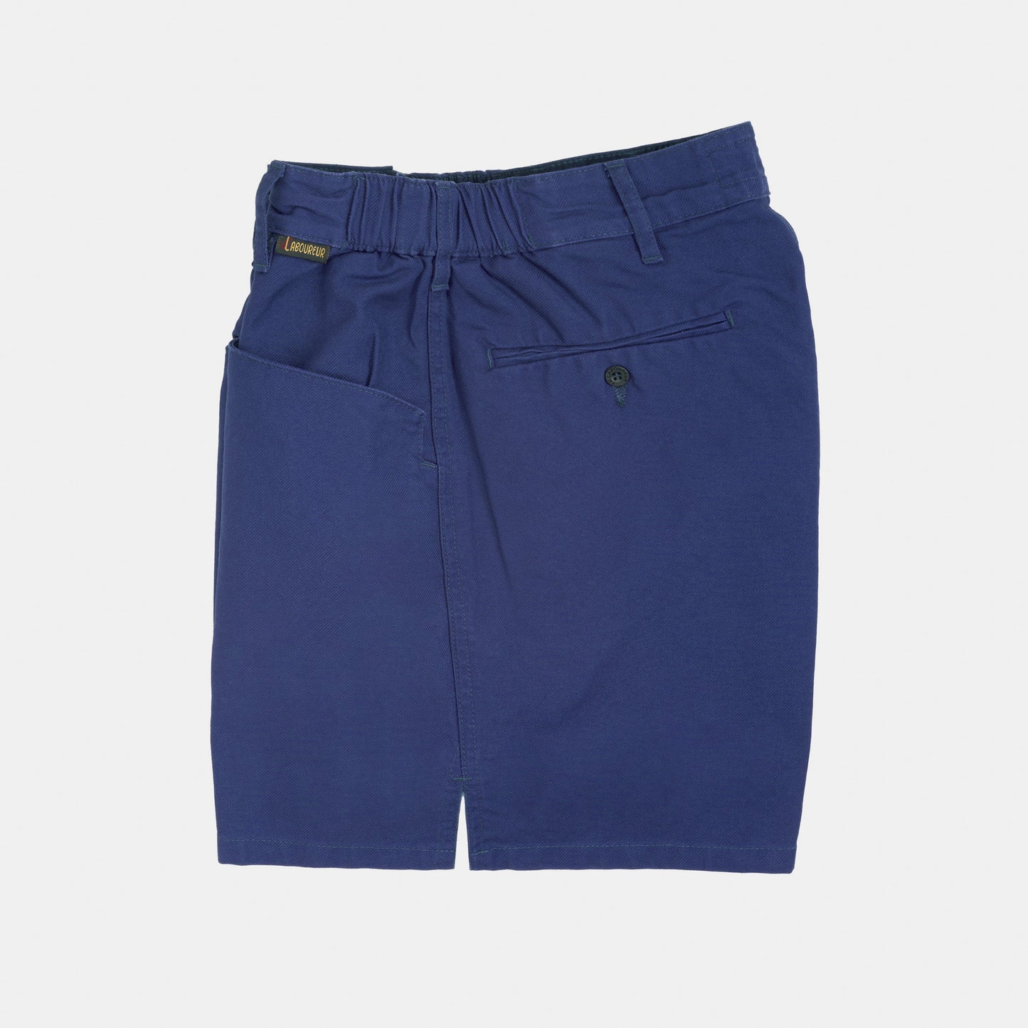 Le Laboureur x Gardenheir French Cotton Work Short in Stonewashed Navy