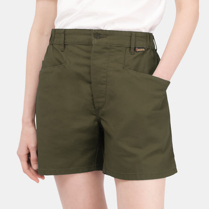 Le Laboureur x Gardenheir French Cotton Work Short in Stonewashed Olive