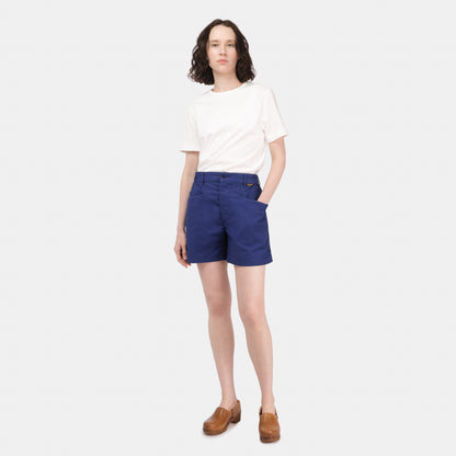 Le Laboureur x Gardenheir French Cotton Work Short in Stonewashed Navy