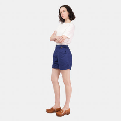 Le Laboureur x Gardenheir French Cotton Work Short in Stonewashed Navy