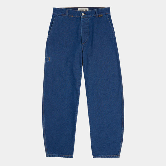Le Laboureur x Gardenheir Stonewashed Farm Pant in Medium Denim