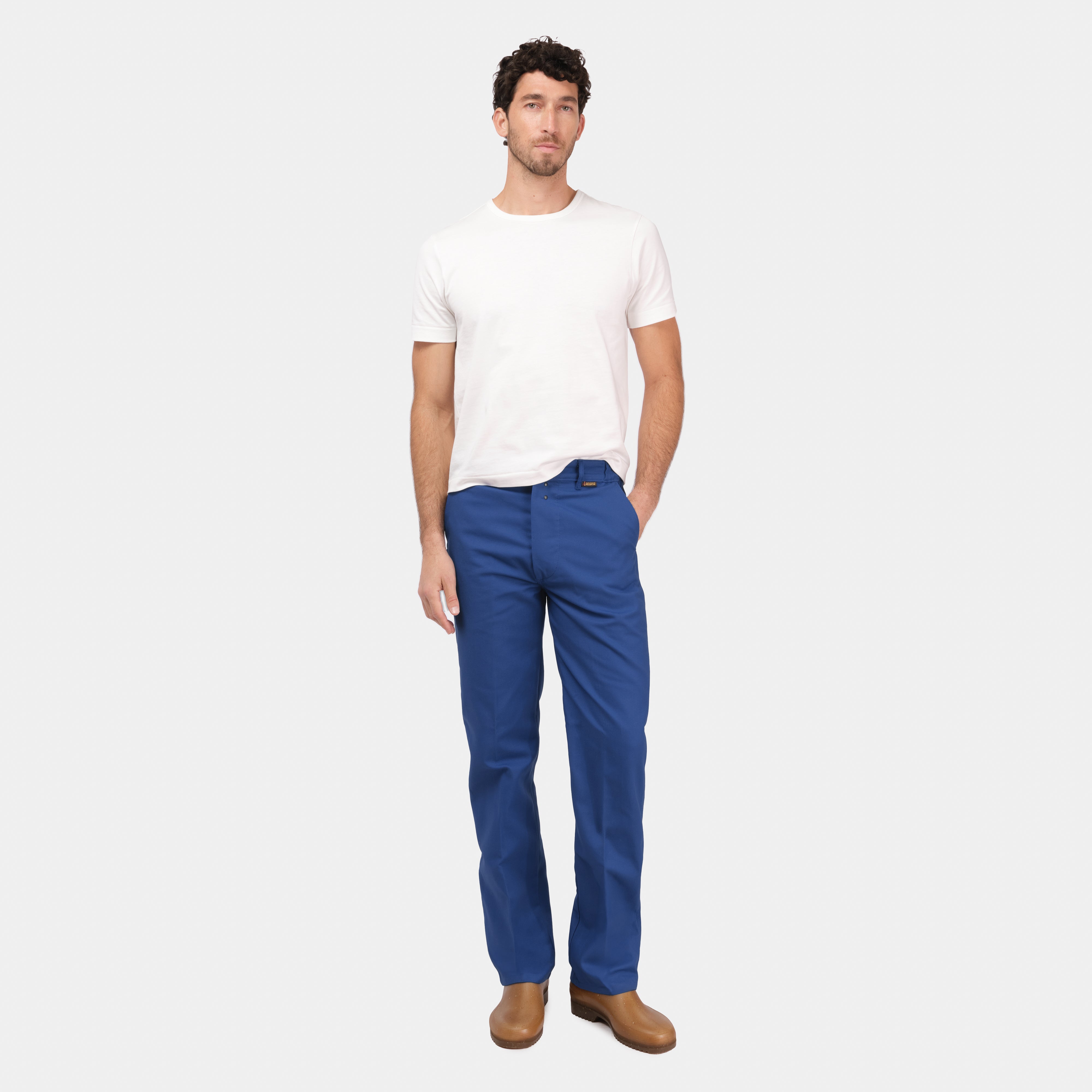 Le Laboureur French Cotton Work Pant in French Blue – Gardenheir