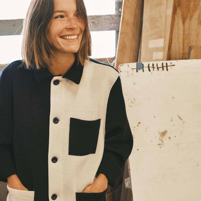 Le Laboureur x Le Minor Wool Patchwork Work Jacket