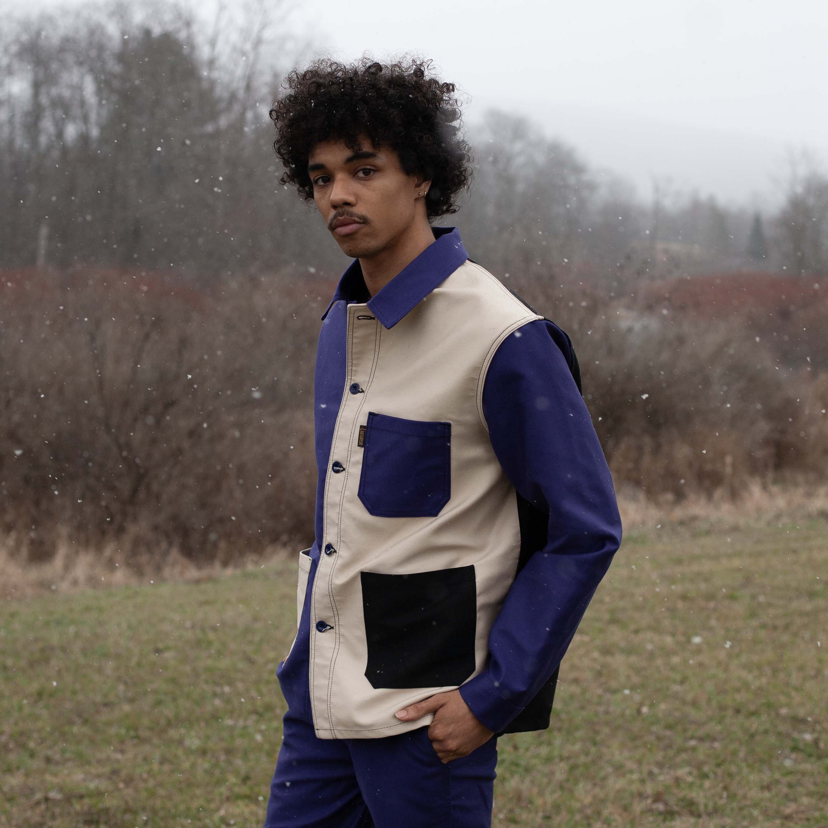 y*o様 LE LABOUREUR モールスキン ユーロ ワークジャケット Le Laboureur x Le Minor Moleskin Patchwork Jacket – Gardenheir