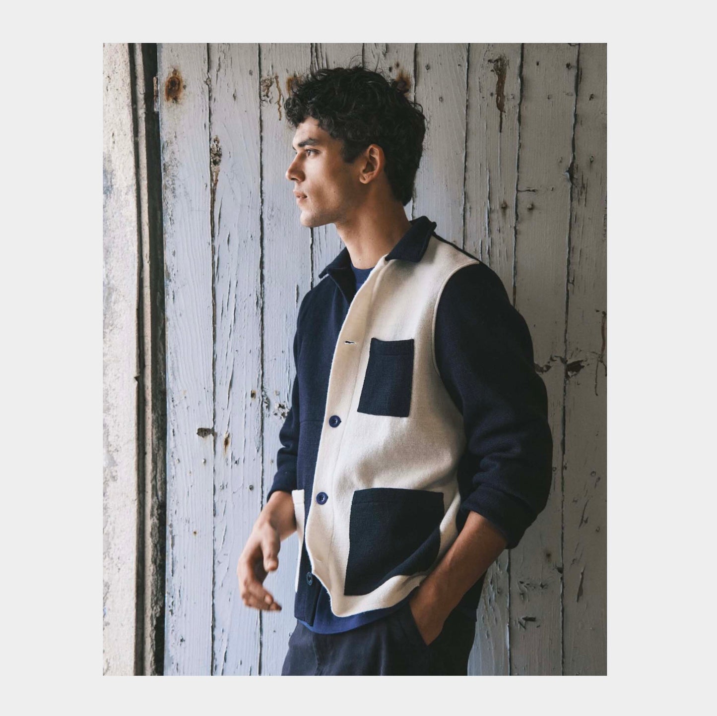 Le Laboureur x Le Minor Wool Patchwork Work Jacket