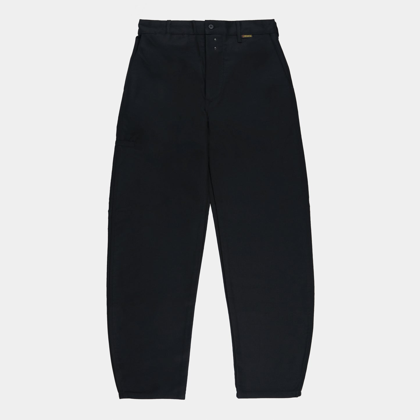 Le Laboureur French Cotton Moleskin Classic Farm Pant in Black