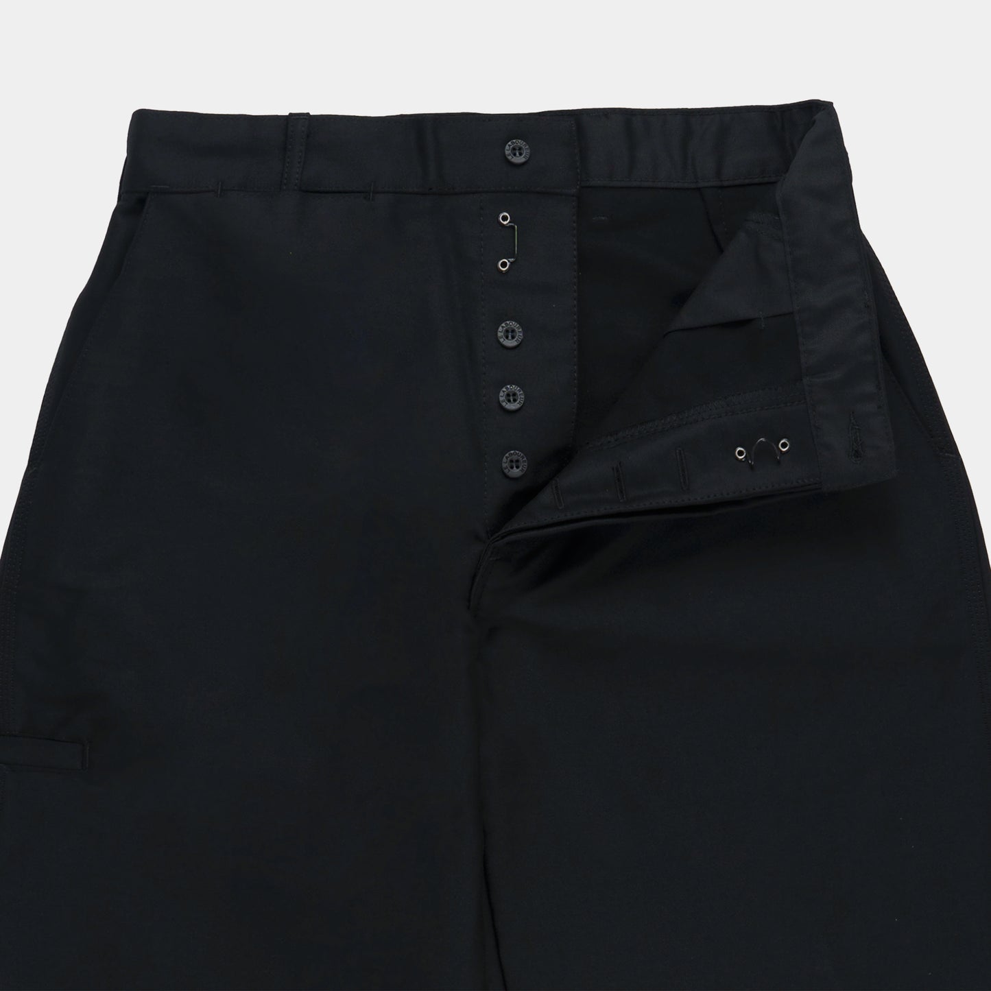 Le Laboureur French Cotton Moleskin Classic Farm Pant in Black