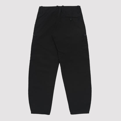 Le Laboureur French Moleskin Drop Front Farm Pant in Black