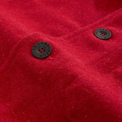 Le Laboureur French Wool Field Coat in Red