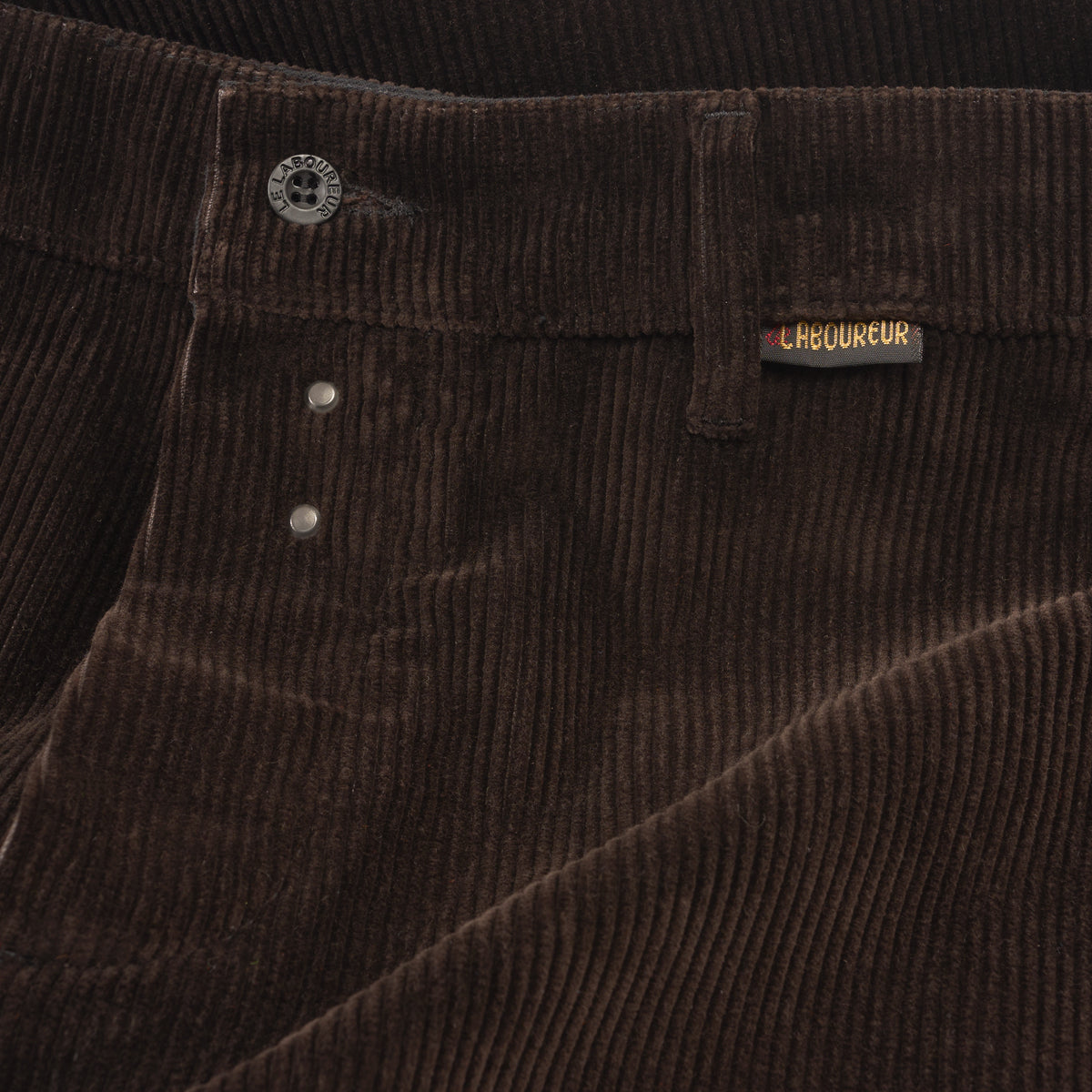 Le Laboureur x Gardenheir  Stonewashed Corduroy French Farm Pant in Walnut