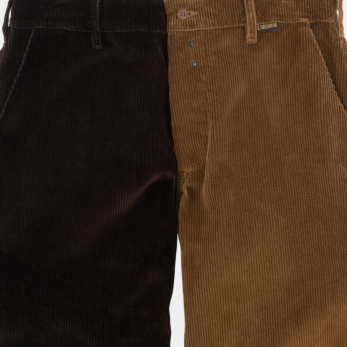 Le Laboureur x Gardenheir Stonewashed Corduroy French Farm Pant in Hazelnut