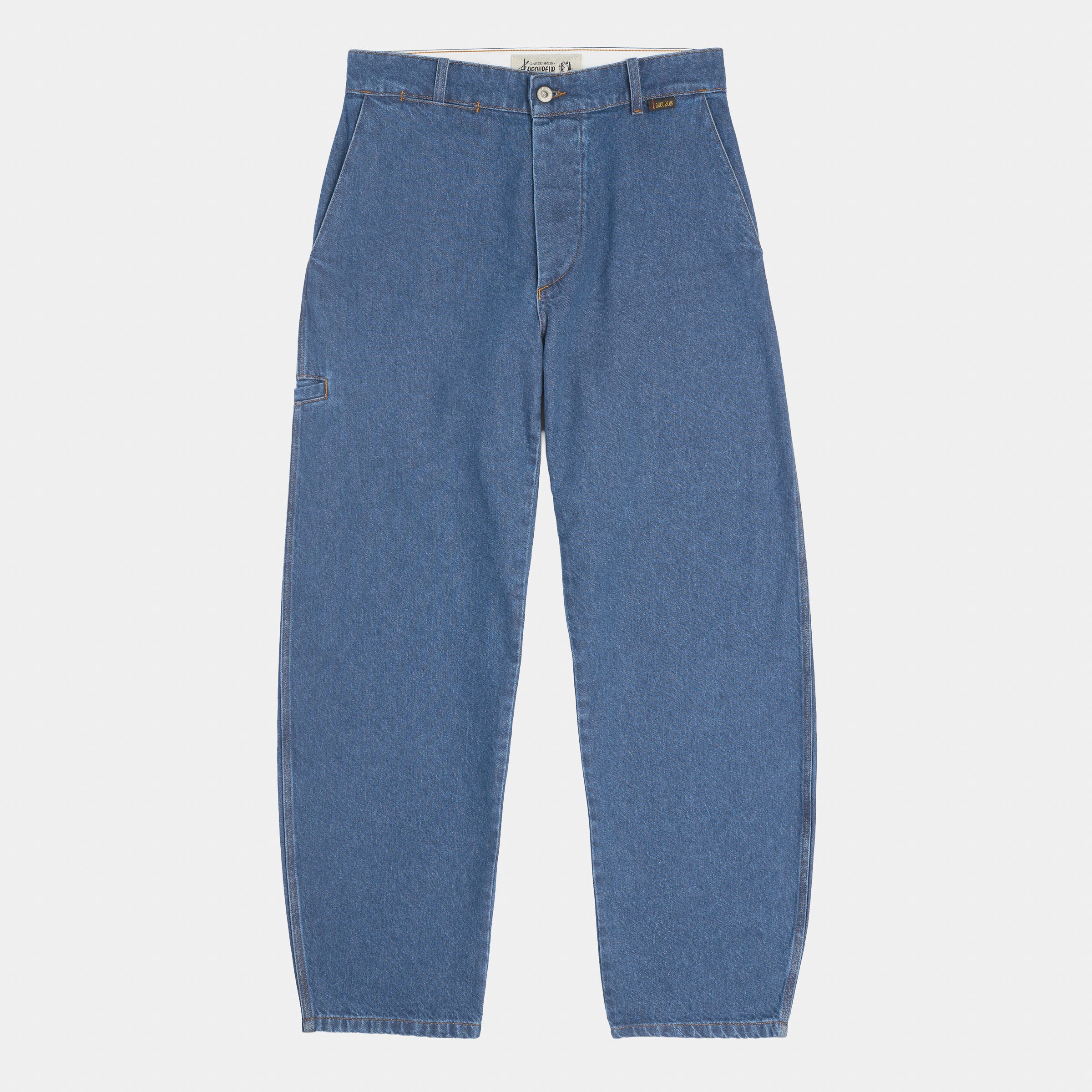 Le Laboureur x Gardenheir Stonewashed Farm Pant in Light Denim