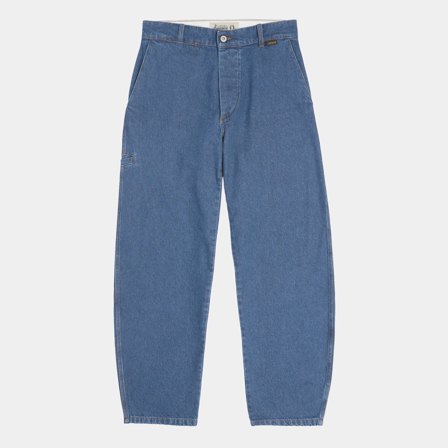 Le Laboureur x Gardenheir Stonewashed Farm Pant in Light Denim