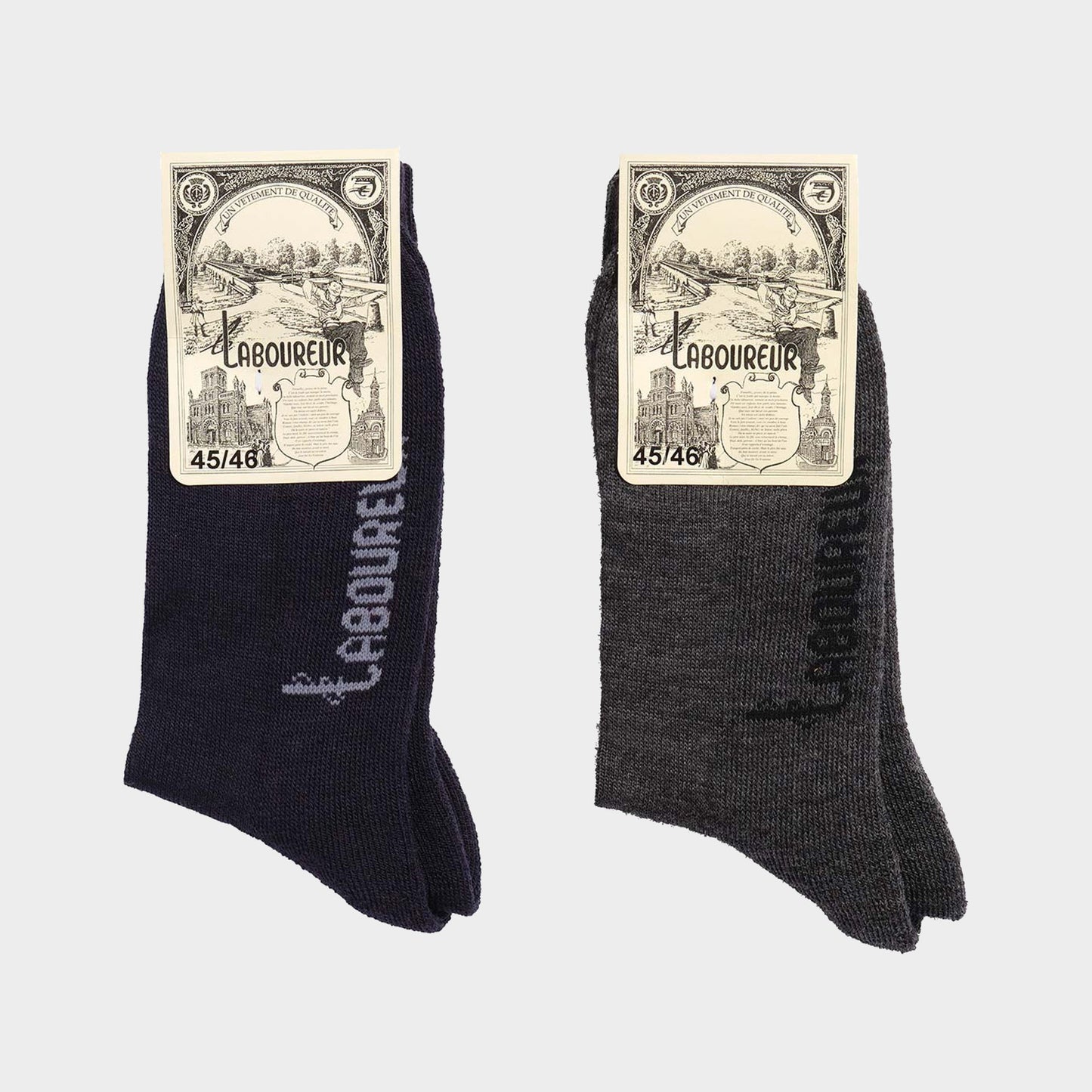 Le Laboureur Wool Crew Socks