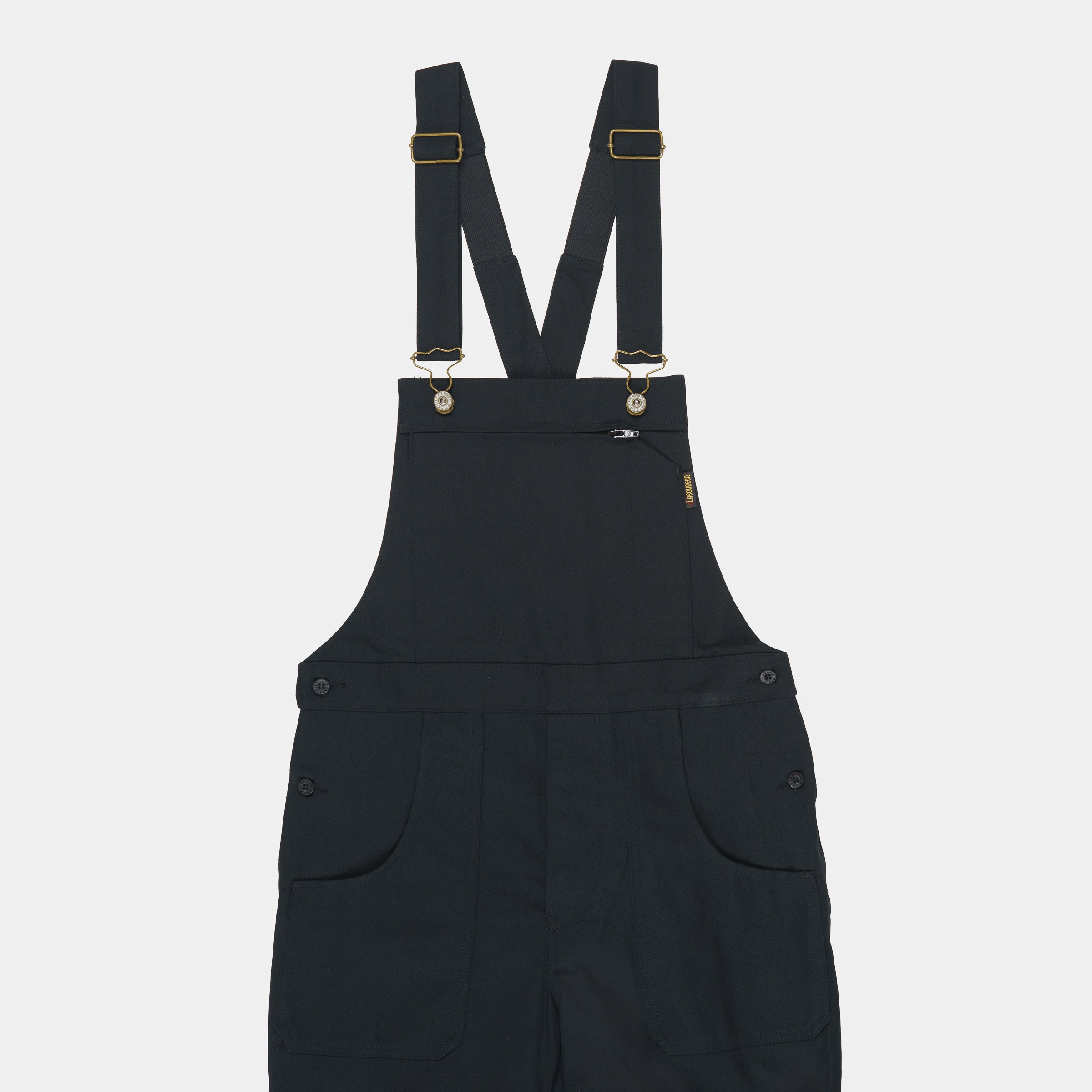 Le Laboureur for Gardenheir Black Overalls in French Denim