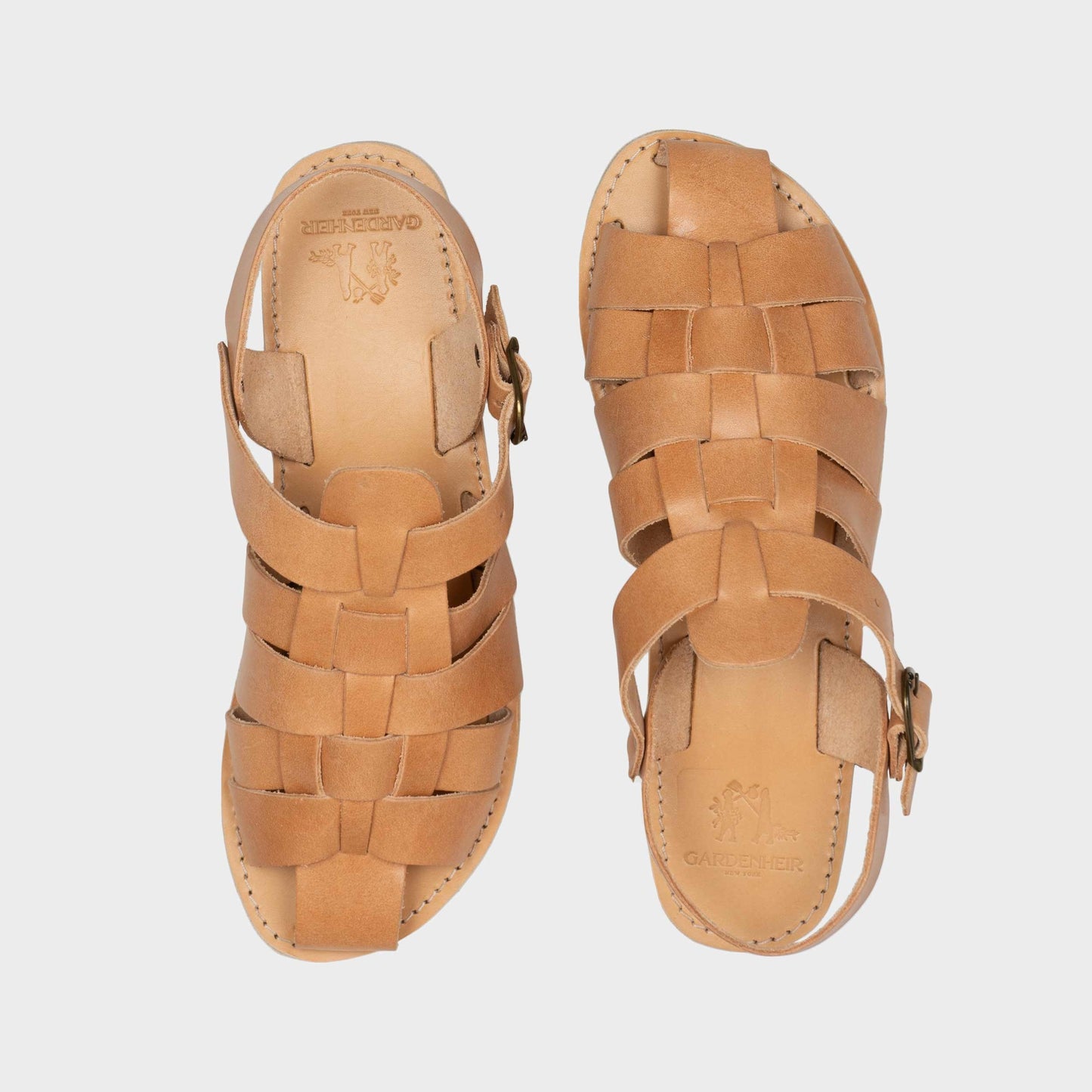 Leather Fisherman Sandals in Natural