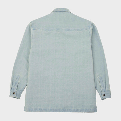 Japanese Denim Overshirt with Pockets in Light Denim