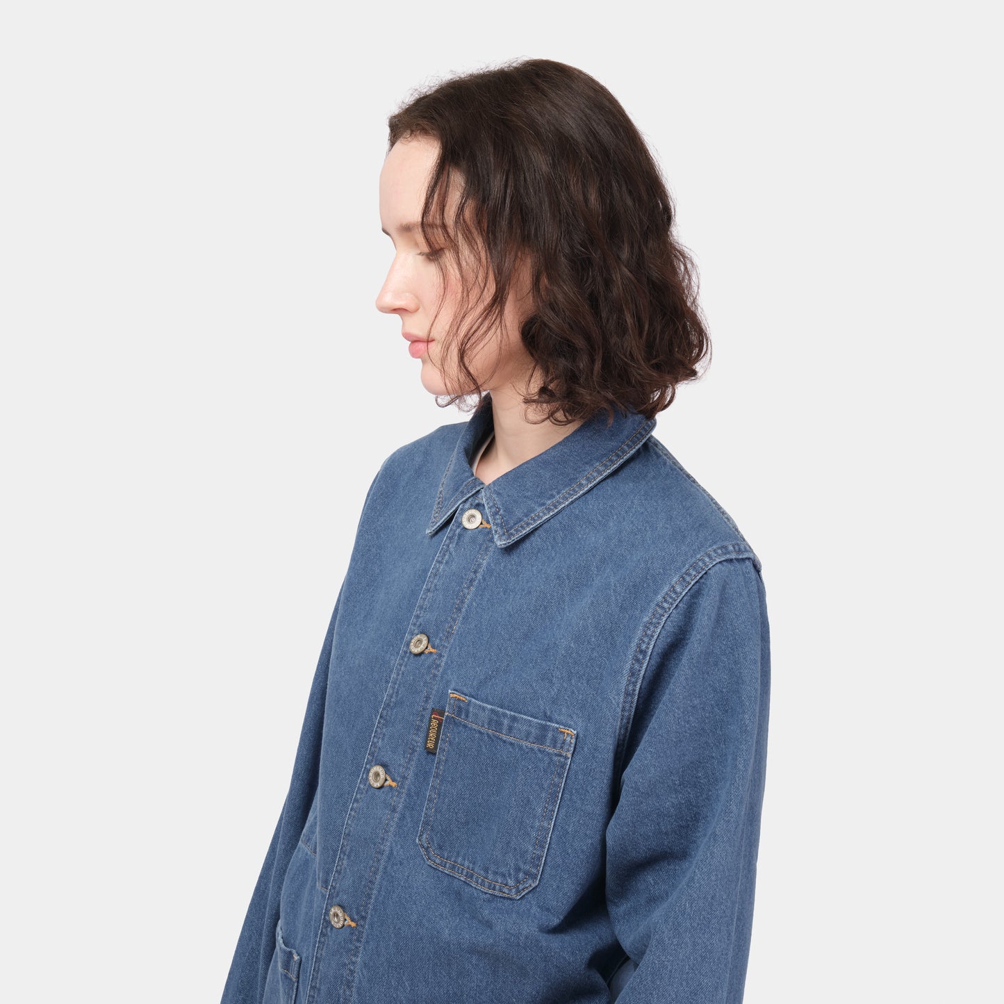 Le Laboureur x Gardenheir Stonewashed Work Jacket in Light Denim