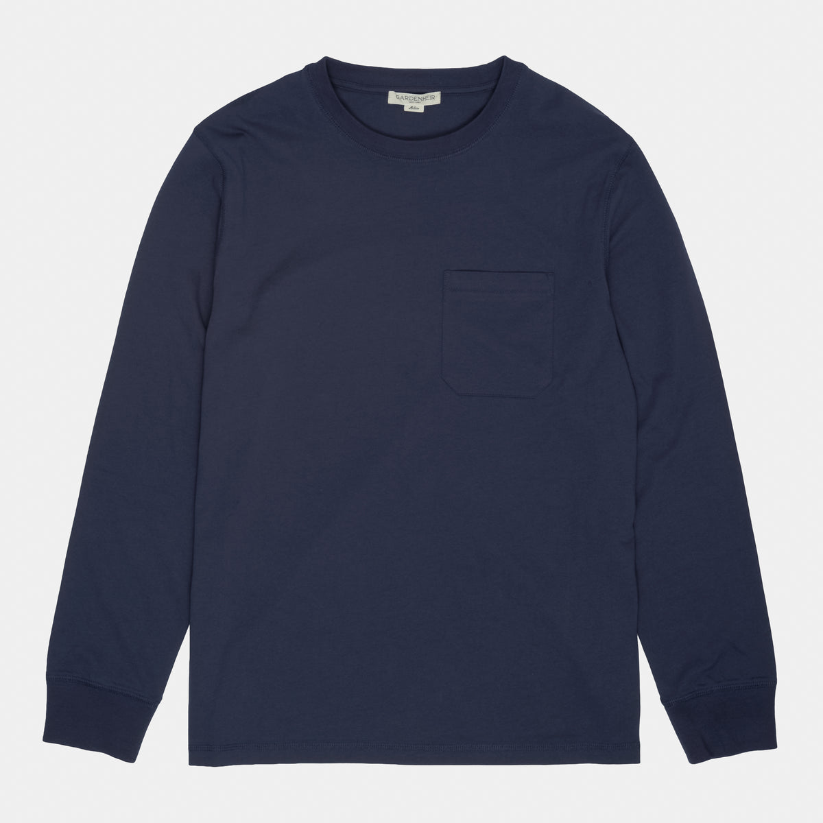 Long Sleeve Pocket Tee in Navy