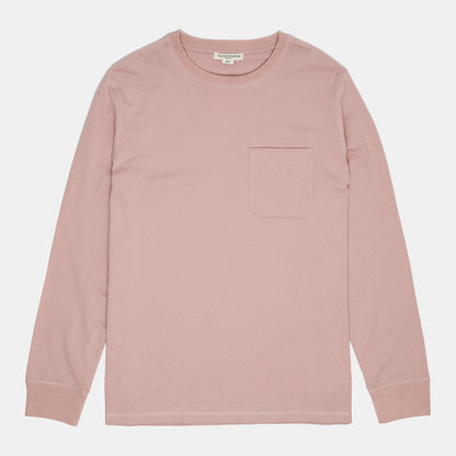 Long Sleeve Pocket Tee in Rose