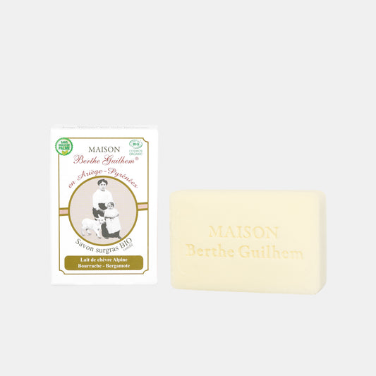 Maison Berthe Guilhem Alpine Goat Milk Soap with Borage & Bergamot