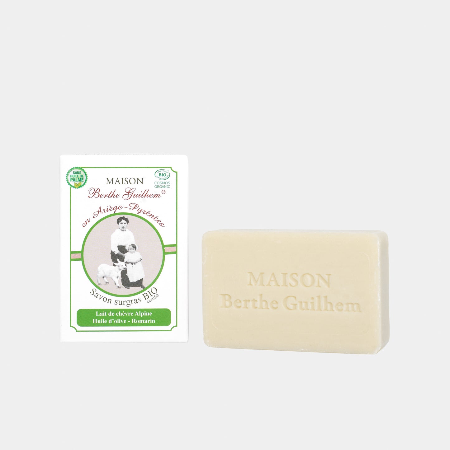 Maison Berthe Guilhem Alpine Goat Milk Soap with Olive & Rosemary