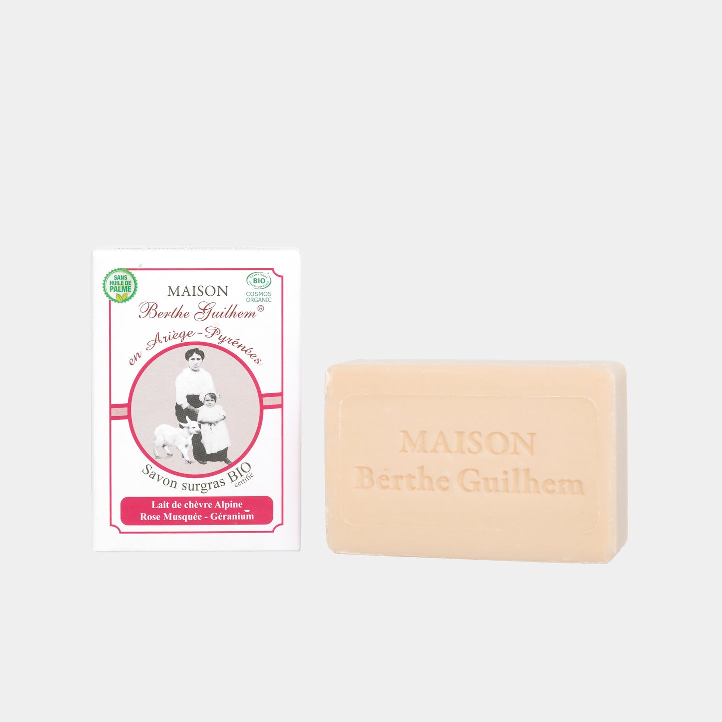 Maison Berthe Guilhem Alpine Goat Milk Soap with Rosehip & Geranium