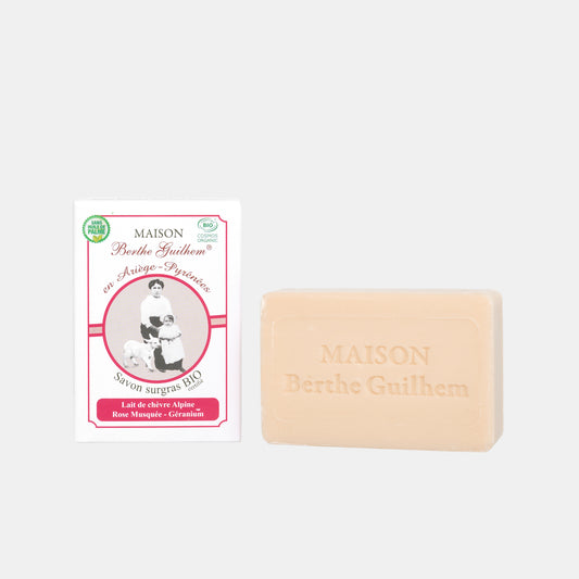 Maison Berthe Guilhem Alpine Goat Milk Soap with Rosehip & Geranium