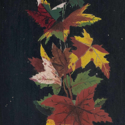 Antique Painting of Maple Leaves