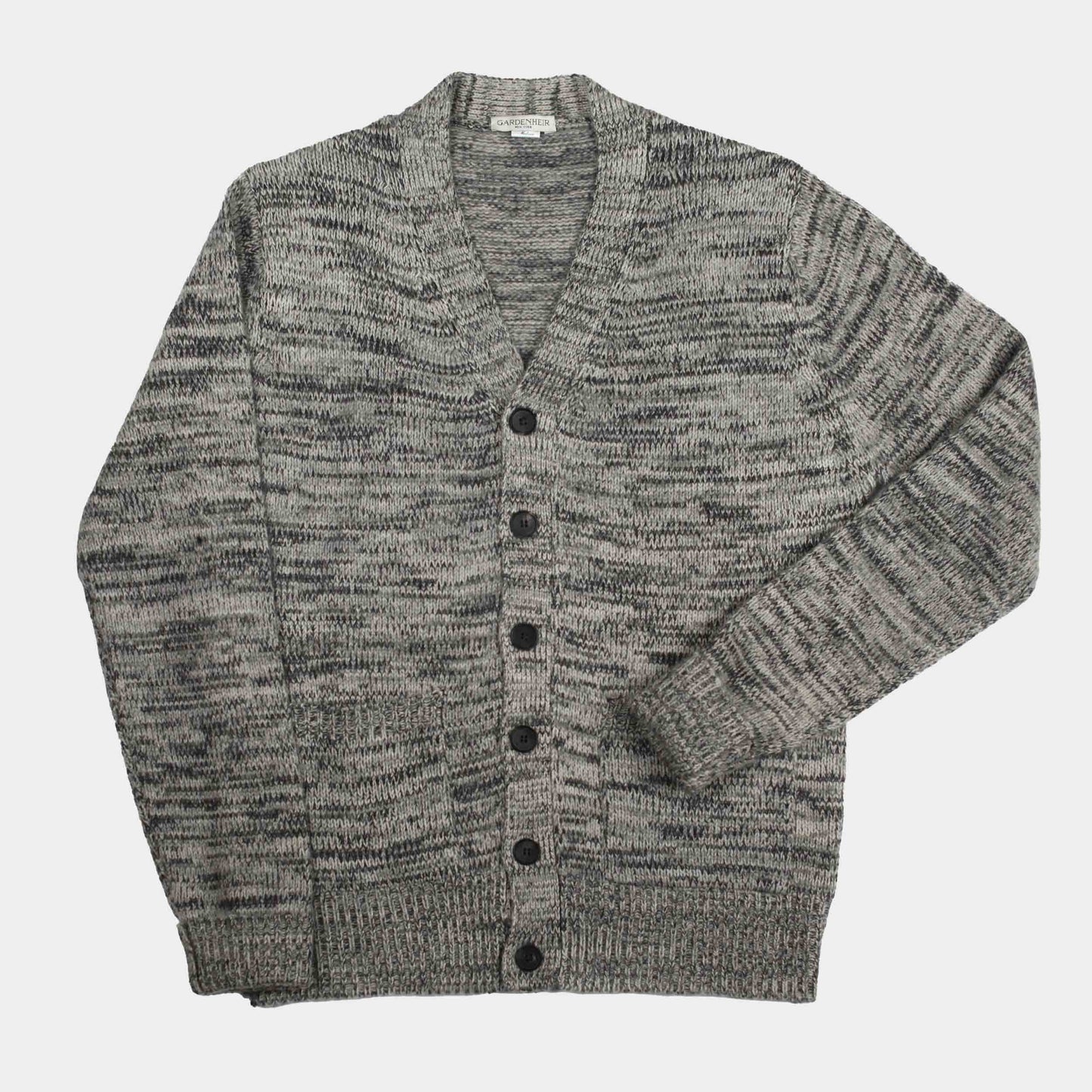 Melange Cashmere Cardigan in Slate