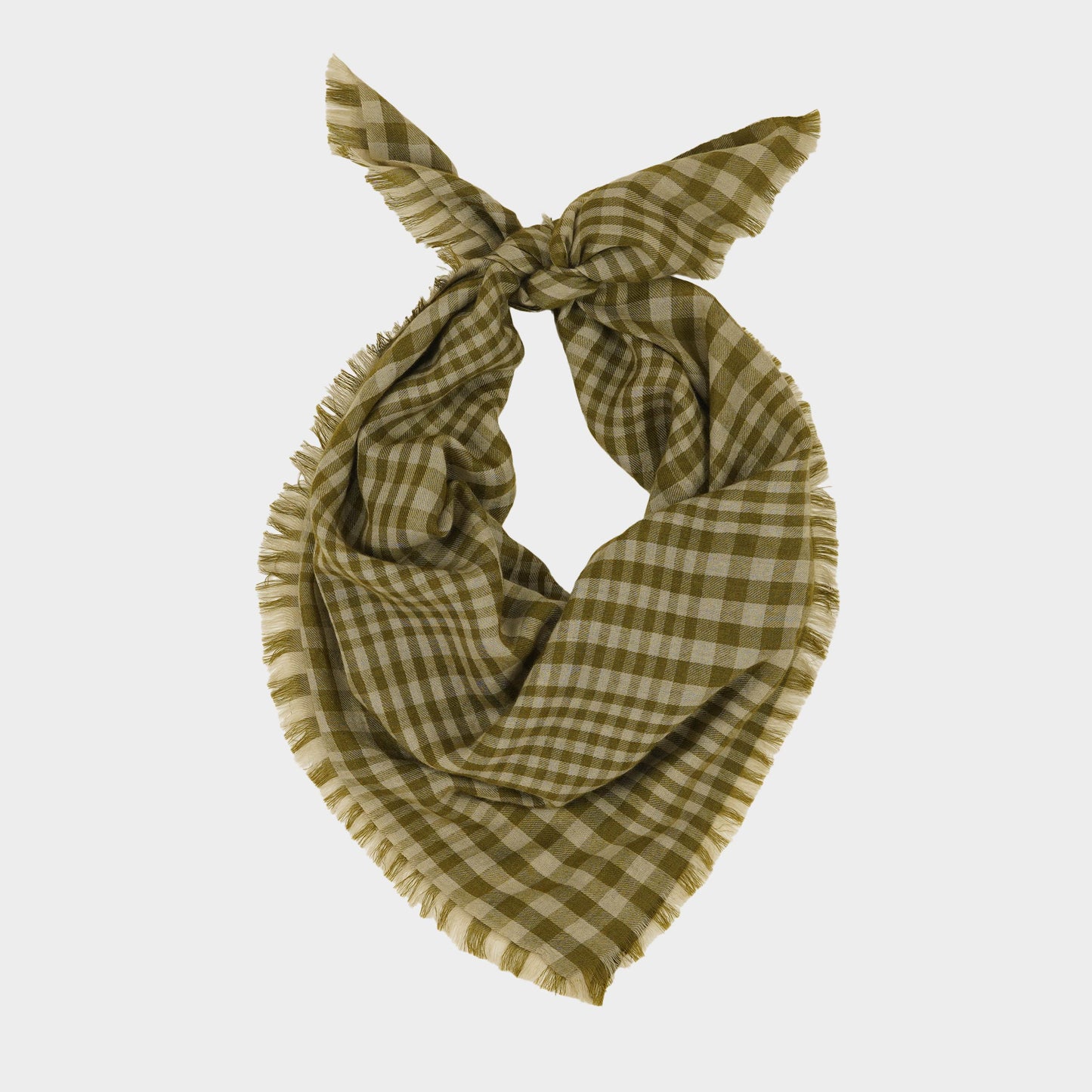 Himalayan Cashmere Hand Spun Kerchief Scarf in Plaid