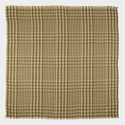 Himalayan Cashmere Hand Spun Kerchief Scarf in Plaid