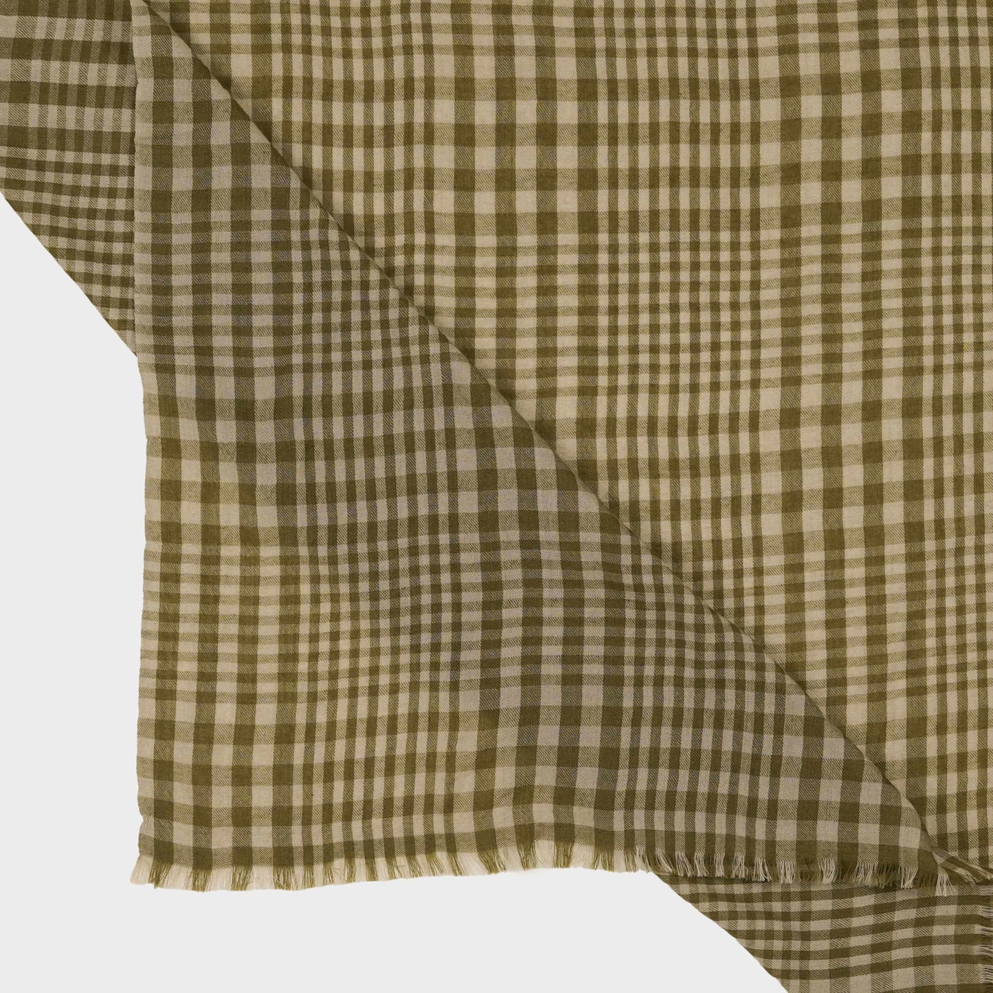 Himalayan Cashmere Hand Spun Kerchief Scarf in Plaid