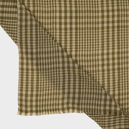 Himalayan Cashmere Hand Spun Kerchief Scarf in Plaid