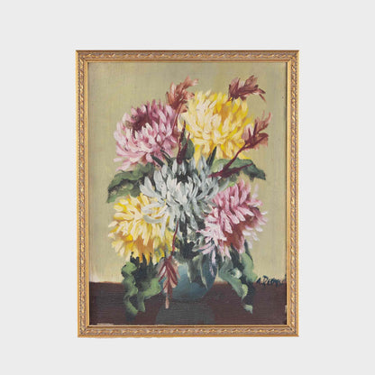 Vintage Chrysanthemum Painting