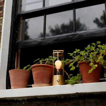 The Muse 2.0 Portable Lamp in Solid Brass