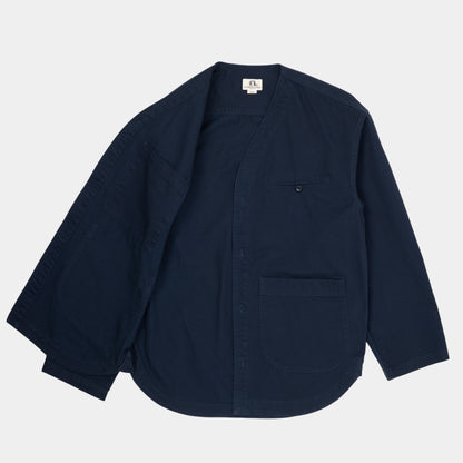Washed Cotton Twill Easy Gardening Jacket in Indigo