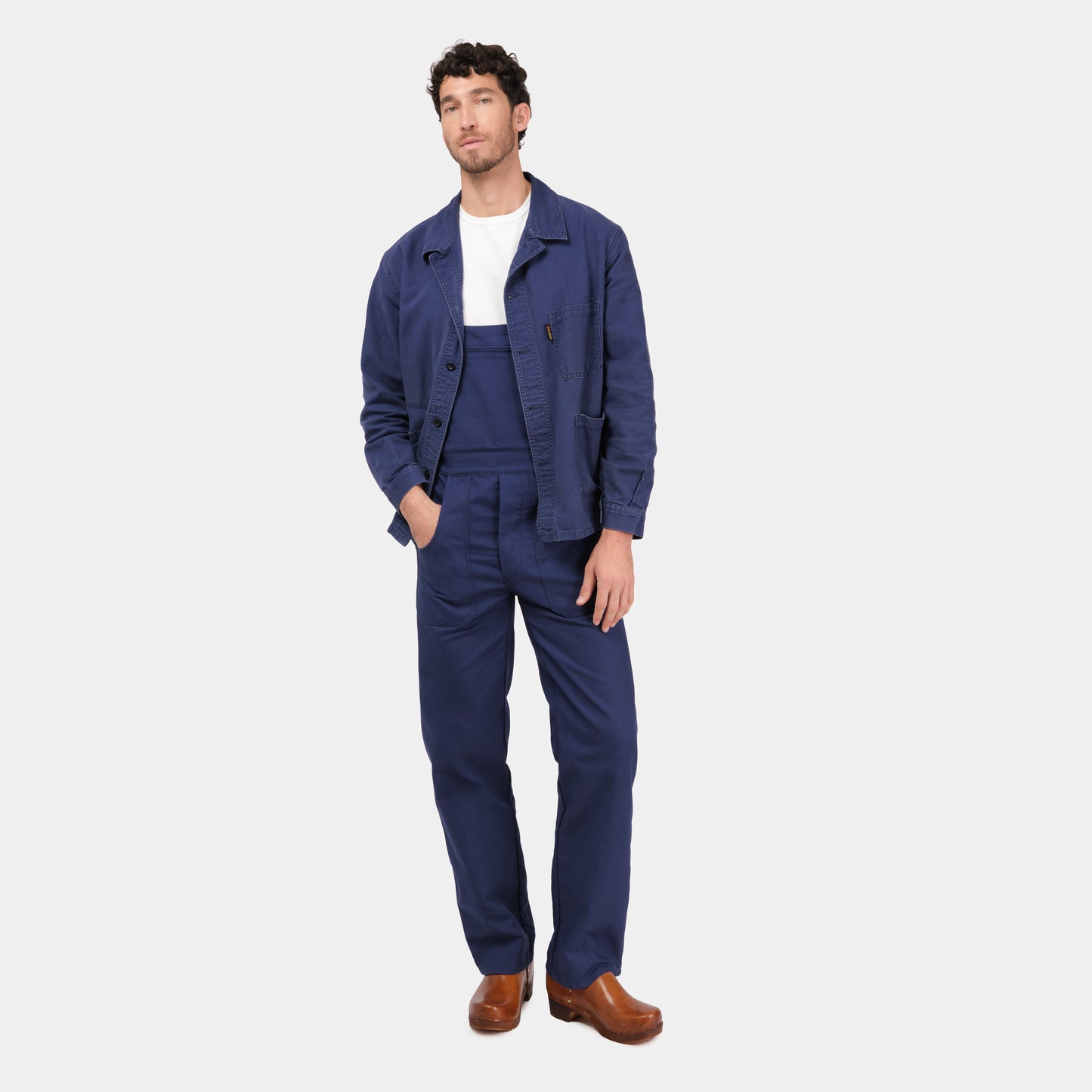 Le Laboureur French Cotton Overalls in Navy