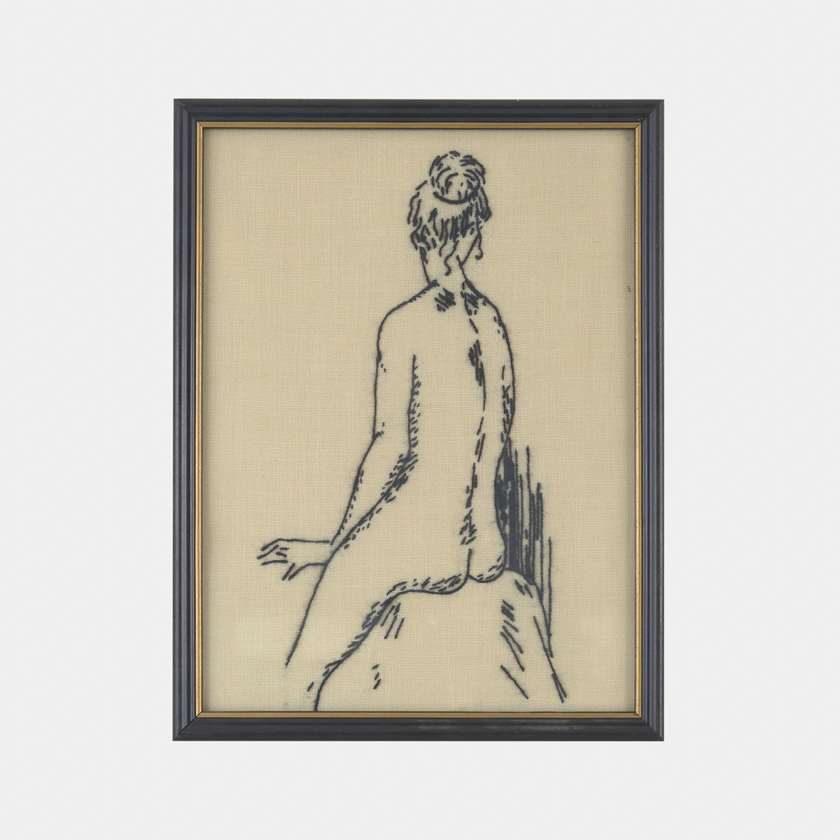 Vintage Embroidery of Nude