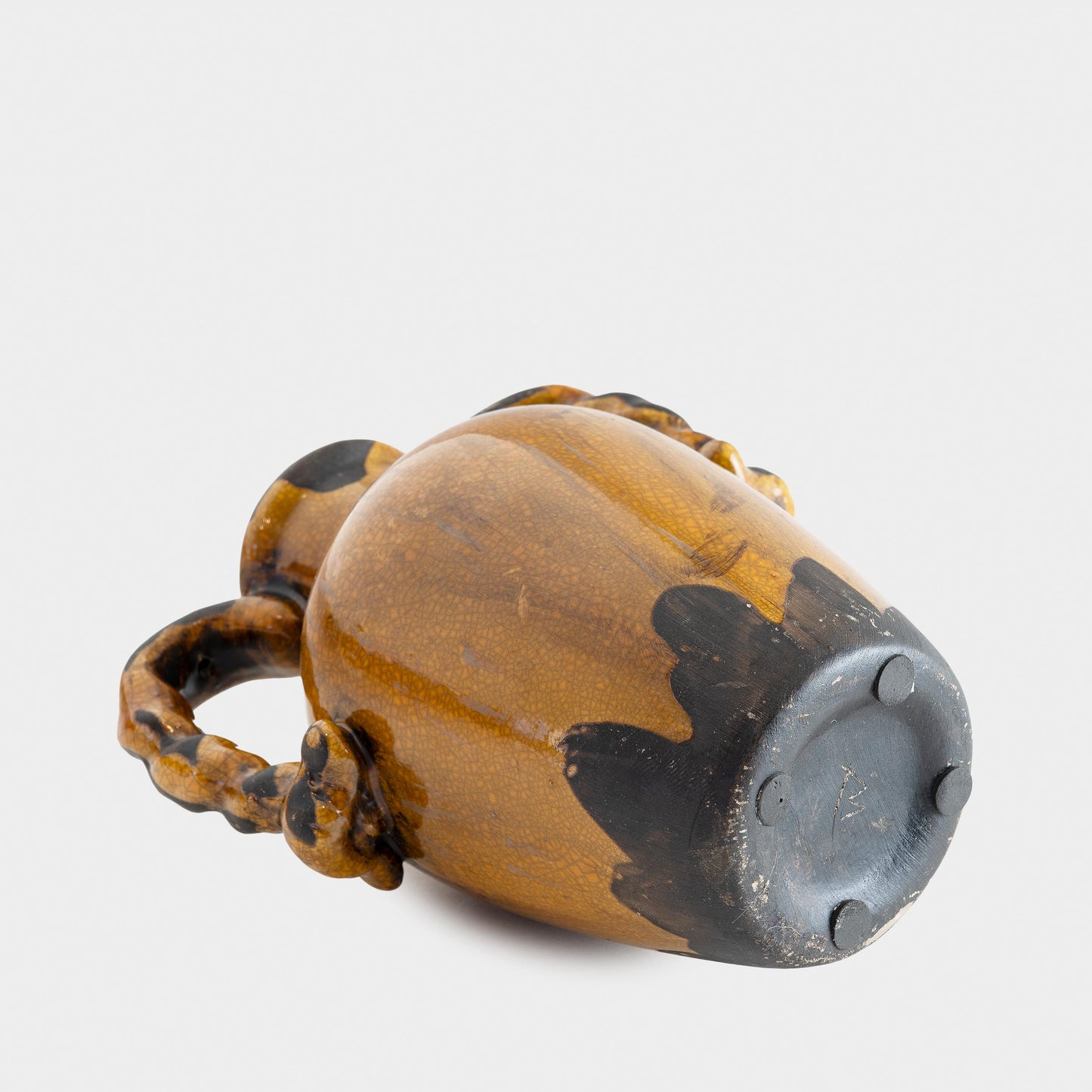Vintage Ochre Glazed Vase