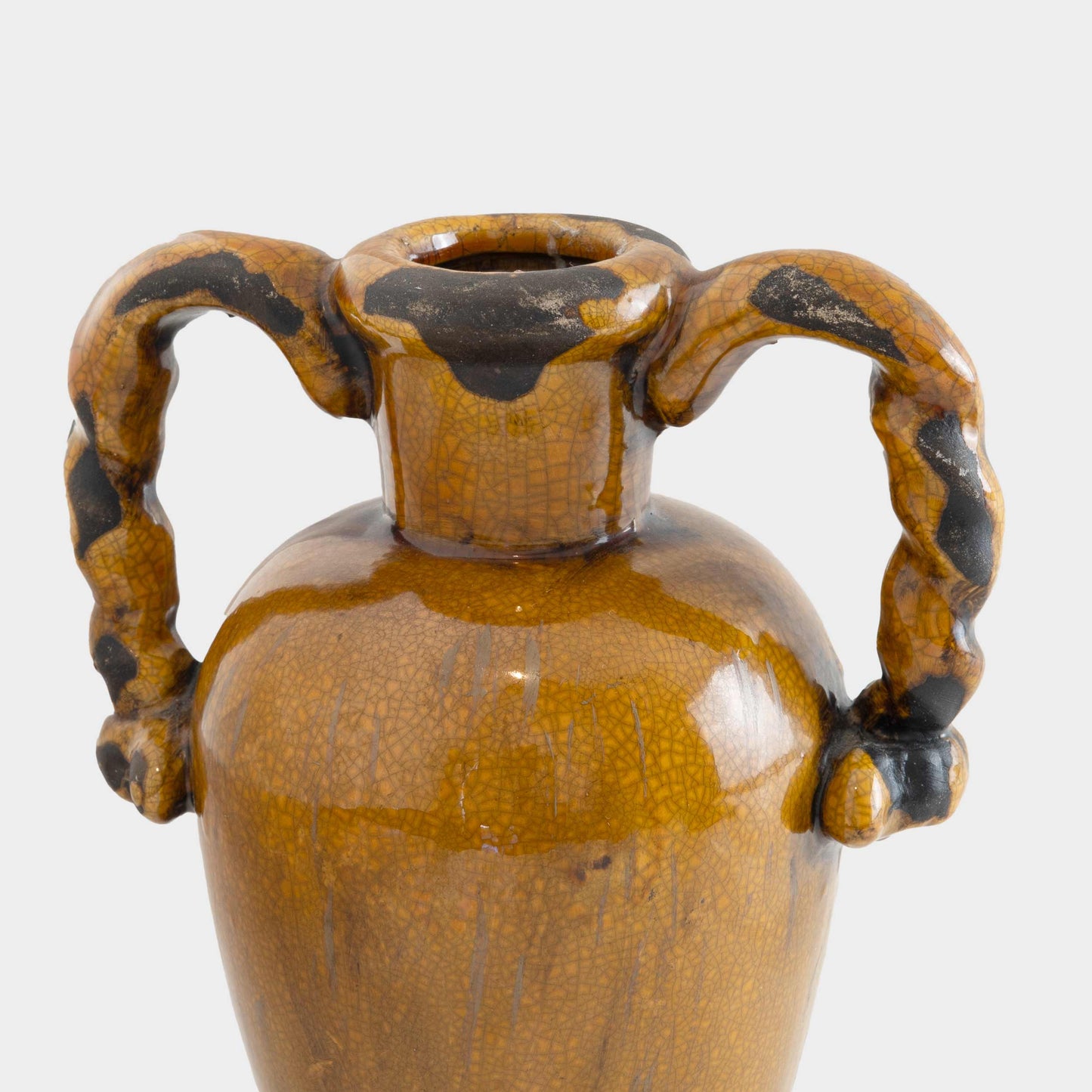 Vintage Ochre Glazed Vase
