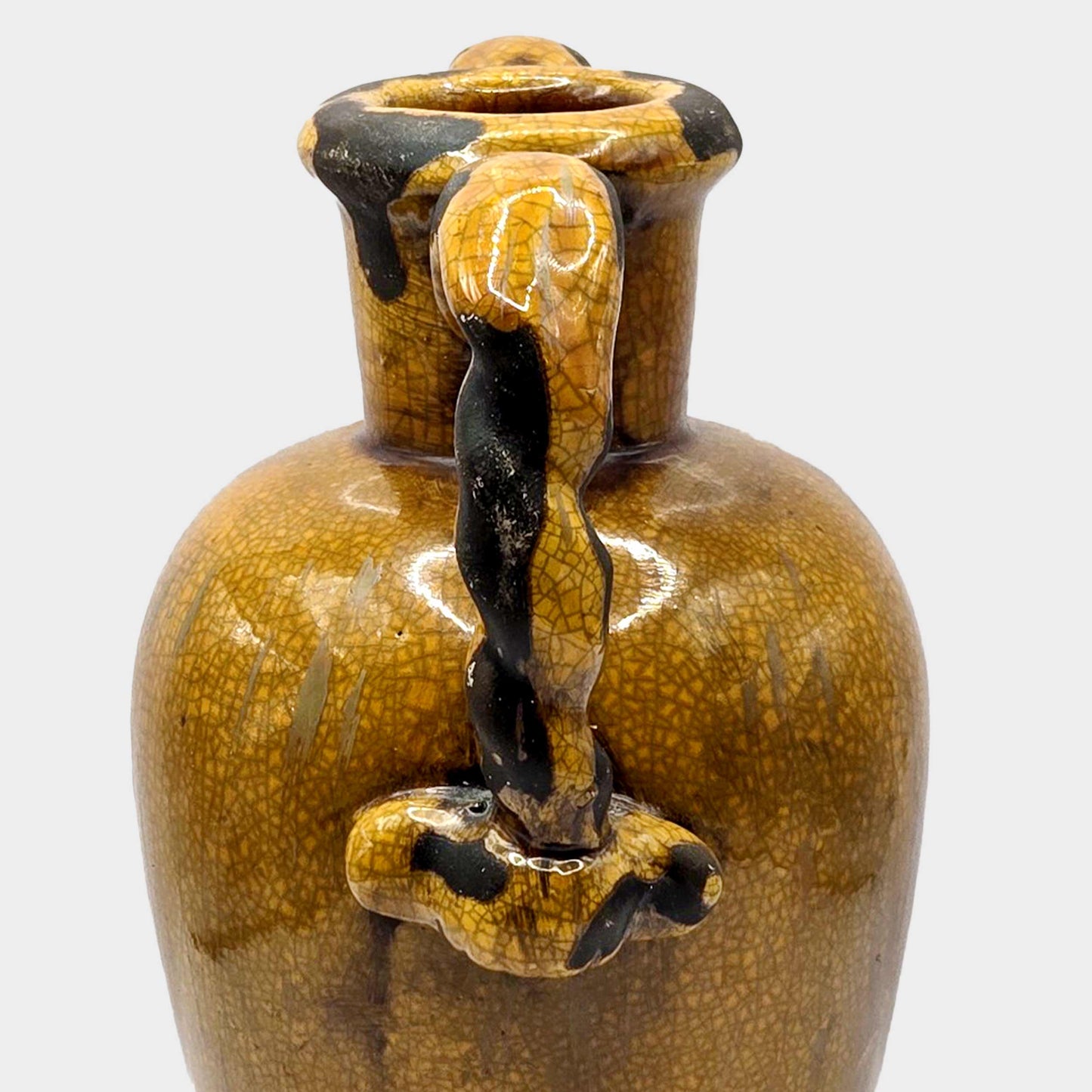 Vintage Ochre Glazed Vase