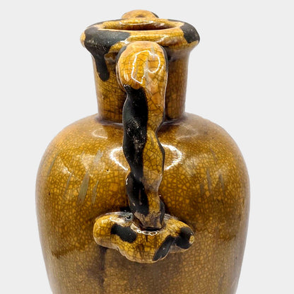Vintage Ochre Glazed Vase