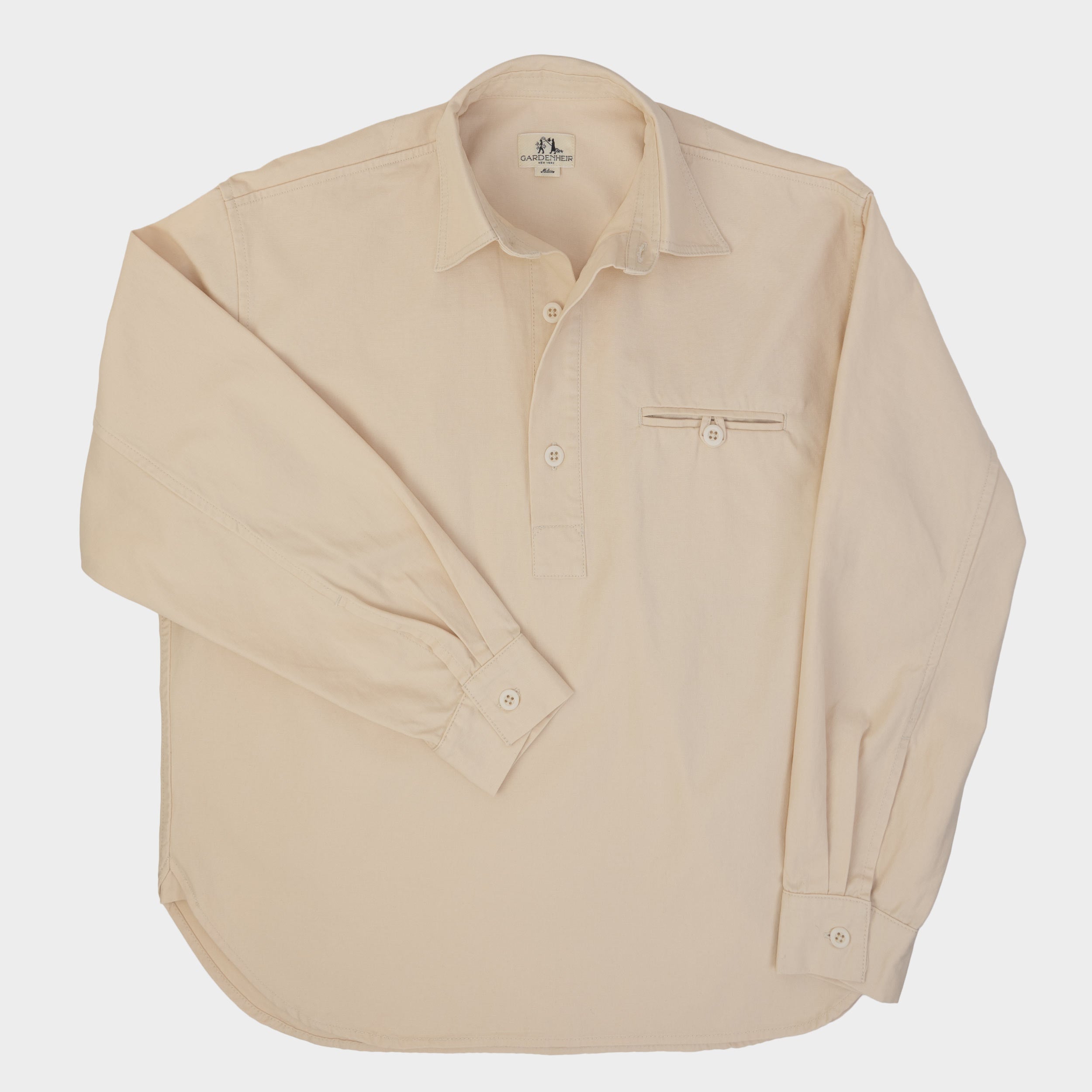 Washed Cotton Gardening Smock No. 2 in Off-White