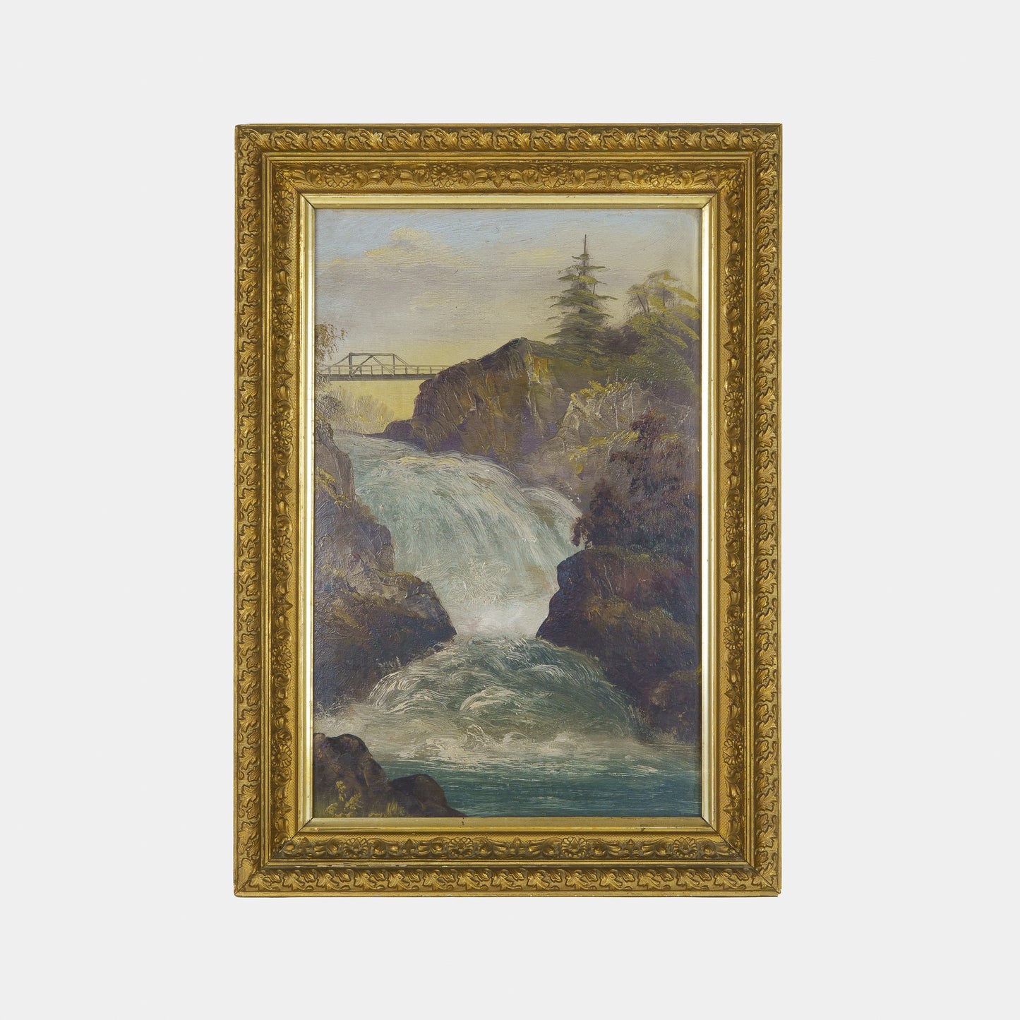 Antique Waterfall Painting