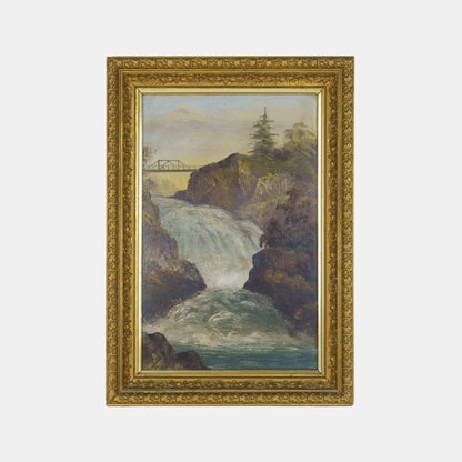 Antique Waterfall Painting