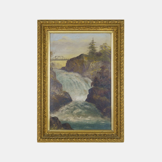 Antique Waterfall Painting