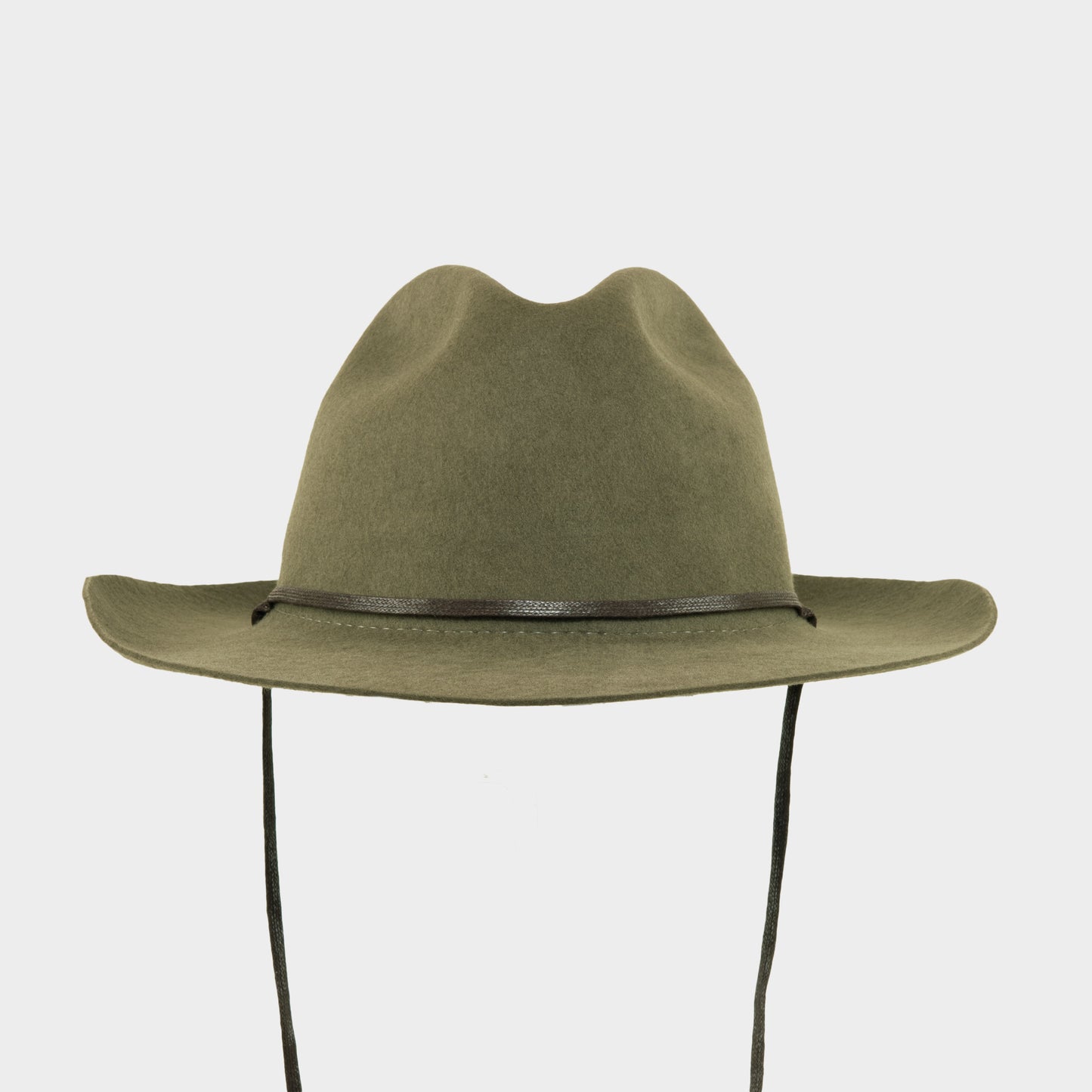 Felted Wool Hat with Chin Strap