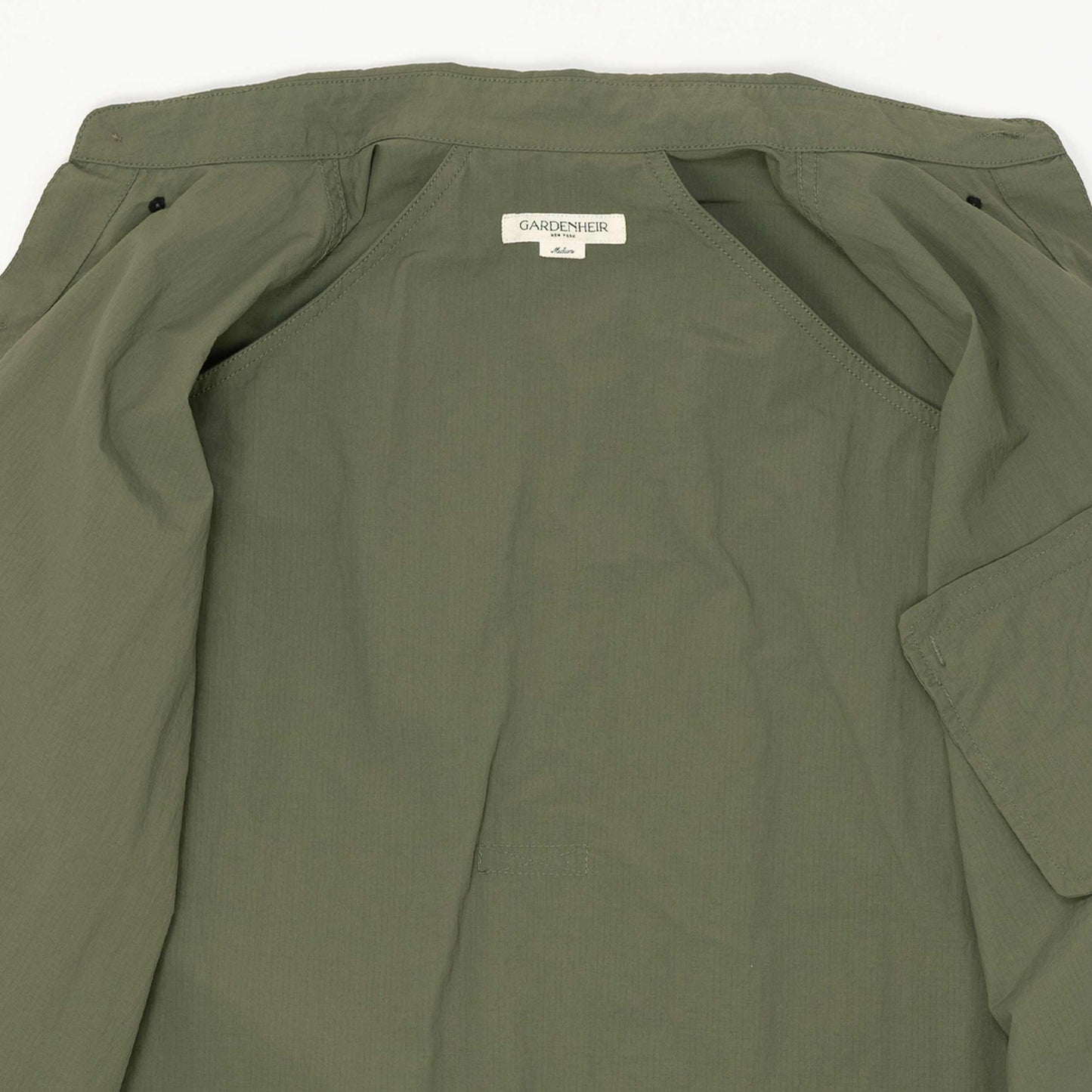 Japanese Recycled Nylon Breezer Shirt in Olive